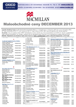 Maloobchodné ceny DECEMBER 2013