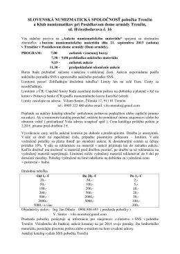 52. aukcia SNS pri SAV, pobočka Trenčín 21. 9. 2013 v pdf