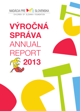 výročná správa 2013 annual report