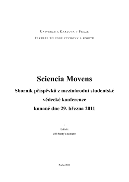 Sciencia Movens - Fakulta tělesné výchovy a sportu