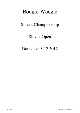 Slovak BW Championship 2012