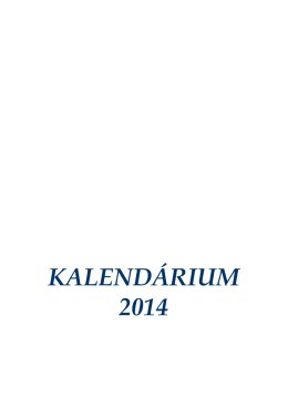 Kalendárium POS 2014.pdf - Považské osvetové stredisko v