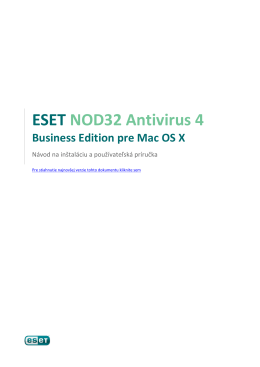 ESET NOD32 Antivirus 4 Business Edition pre Mac OS X