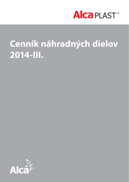 Cenník náhradných dielov 2014-III.