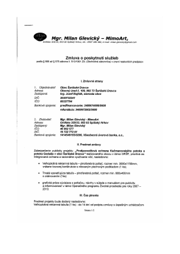 Zmluva - Publicita a info