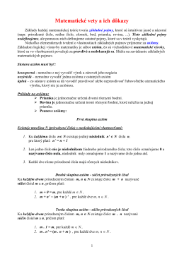 14 - Matematické vety a dôkazy