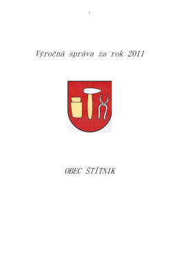Výročná správa Obce Štítnik za rok 2011
