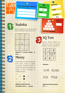 Sudoku Mosty IQ Test