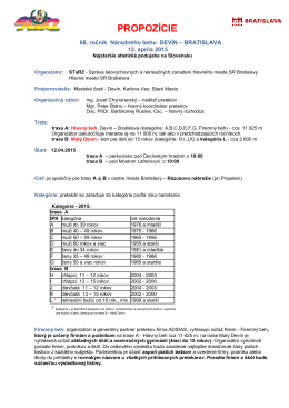 Propozície [PDF, 480 kB] - Národný beh Devín