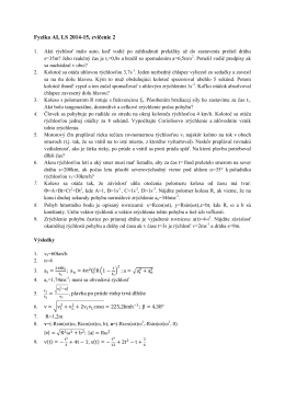Fyzika AI, LS 2014-15, cvičenie 2