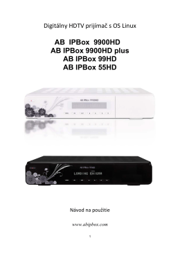 návod AB IPBox 9900HD