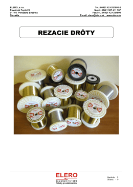 Rezacie drôty - kliknite tu