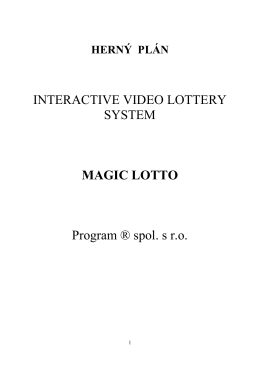 magic lotto - Program Trenčín