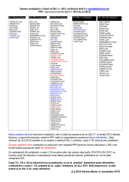 Zoznam PPP 2013 na www