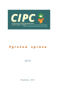 Výročná správa CIPC za rok 2013