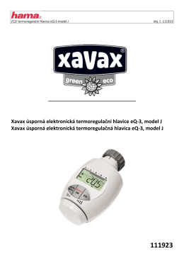 Xavax úsporná elektronická termoregulační hlavice eQ