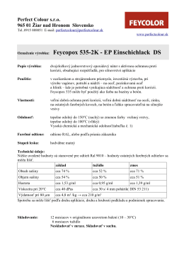 Označenie výrobku: Feycopox 535-2K - EP