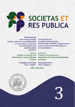PDF - societas et res publica - Univerzita sv. Cyrila a Metoda v Trnave