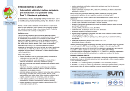 STN EN 60730-1 (pdf, 800 kB) - Slovensk&yacute; &uacute;stav technickej