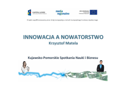 innowacja a nowatorstwo - Strefa Biznesu kujawsko