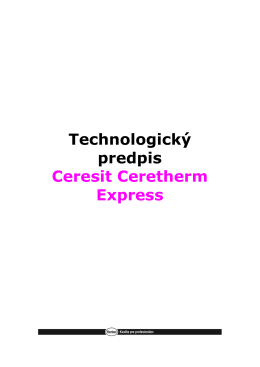 Technologický predpis Ceresit Ceretherm Express