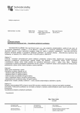 ﬂ Technick&eacute; služby - Technick&eacute; služby Žiar nad Hronom, spol. s ro