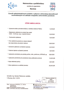 ` Vystavenie alebo potvrdenie tlačiva o n&aacute;v&scaron;teve lek&aacute;ra (P