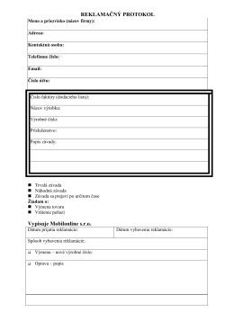 reklamačný protokol vo formáte pdf