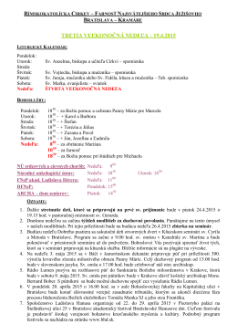 aktuálne oznamy v PDF formáte - Farnosť Bratislava