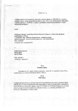 Zmluva o nájme nebytových priestorov