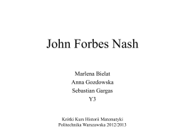 John Forbes Nash - MiNI PW