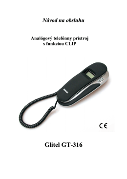 Analógový telefónny prístroj s funkciou CLIP Glitel GT