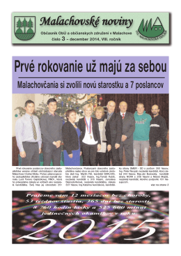Malachovské noviny ročník VIII. č. 3 (december 2014)