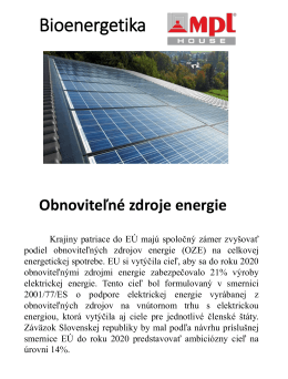 Obnoviteľné zdroje energie