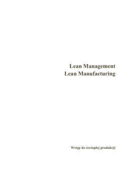 Lean Management Lean Manufacturing