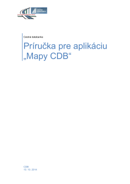 Príručka aplikácie Mapy CDB