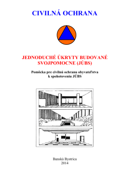 Jednoduché úkryty budované svojpomocne