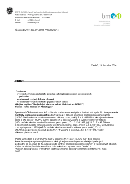 Č.spisu BMVIT-820.341/0002-IV/SCH2/2014 Viedeň, 13. februára