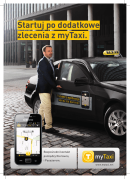 Startuj po dodatkowe zlecenia z myTaxi.