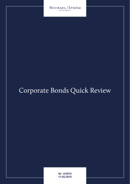 Corporate Bonds Quick Review