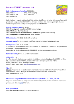 Program UPC MOSTY - november 2014