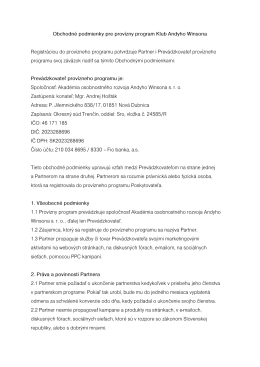 Obchodné podmienky pre provízny program Klub