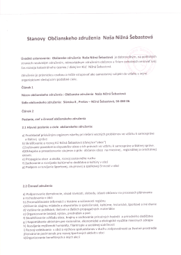 Stanovy OZ NN&Scaron; - Na&scaron;a Nižn&aacute; &Scaron;ebastov&aacute;