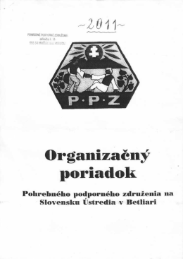 PPZ Organizačný poriadok