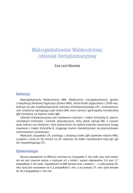 Makroglobulinemia Waldenströma/chłoniak limfoplazmocytowy