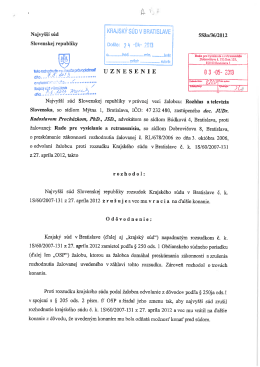 5Sžo/36/2012 - Rada pre vysielanie a retransmisiu