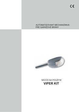 VIPER manual tvorba