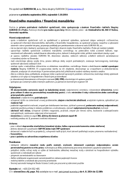 finančn&eacute;ho manaž&eacute;ra / finančn&uacute; manaž&eacute;rku