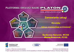 PLATON-U4 Plan prezentacji