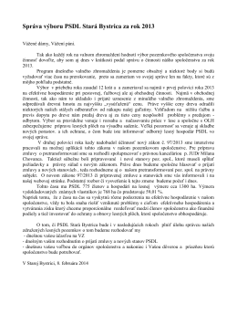 formát PDF - Vitajte na stránkach PSDL Stará Bystrica